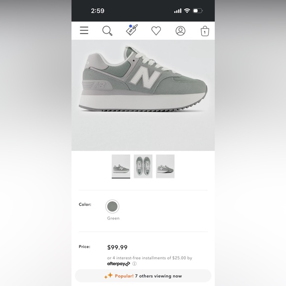 New Balance 574+ Sneaker Worn Once - Picture 1 of 5